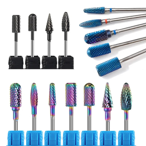 Tungsten Carbide Nail Drill Bit Milling Cutter Burrs Electric Nail Drill Bit Cuticle Clean Tools For Manicure Drill & Accessory