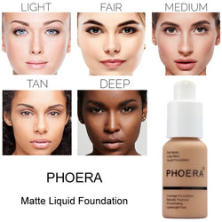 PHOERA 30ml Liquid Foundation Set Oil-control Concealer Cream Hydrating Long Lasting Hydrating Makeup Foundation TSLM1