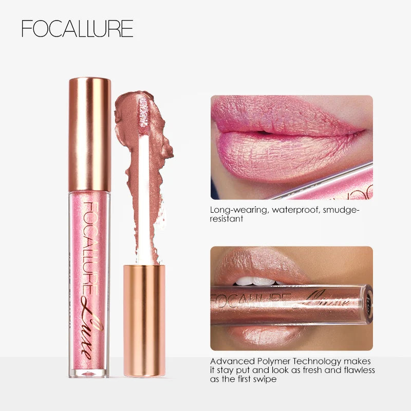 FOCALLURE Waterproof Liquid Lipstick Batom Red Velvet Lip Tint Brown Nude Matte Colourful Lipstick Makeup Cosmetics Maquiagem