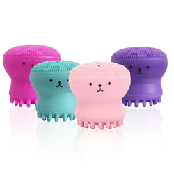 Silicone Face Cleansing Brush Facial Octopus Shape Deep Pore Exfoliating Blackhead Face Scrub Washing Brush Makeup Tool