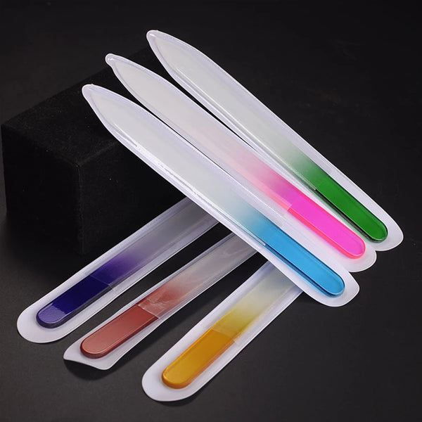 6pcs High Quality Nail File Crystal Polishing File Glass Nail Art Manicure File Women Girl Professional Polishing Tools 14/9CM