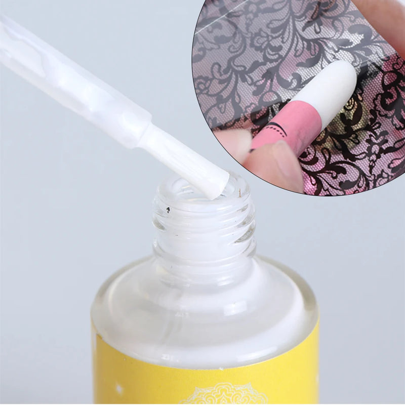 15ml Nail Art Glue For Foil Sticker Nail Transfer Tips White Star Glue Adhesive Nail Accessories Manicure Decoration Tool SA1008