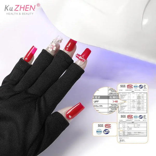 WashableAnti UV Nail Gloves Rays Protect Gloves Nail Gloves Led Lamp Nail Uv Protection Radiation Proof Glove Manicure Nail Art