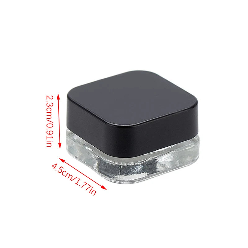 1PCS 9ml Glass Square Jar Makeup Eye Shadow Storage Cosmetic Container Skin Care Eye Cream Jars Lotion Pot Refillable Bottle