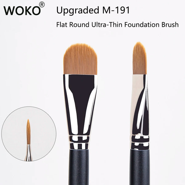 Upgraded M-191 Flat Round Ultra-thin Foundation Makeup BrushProfessional Contour Liquid  Foundation Cream Concealer Make-up Tool