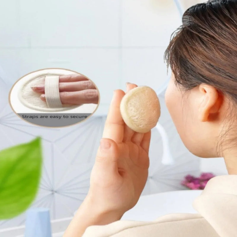 1/10Pcs Natural Loofah Facial Cleaning Towel for Face Body Scrub Skin Exfoliating Sponge Massager Bathing Pad Face Care Tools