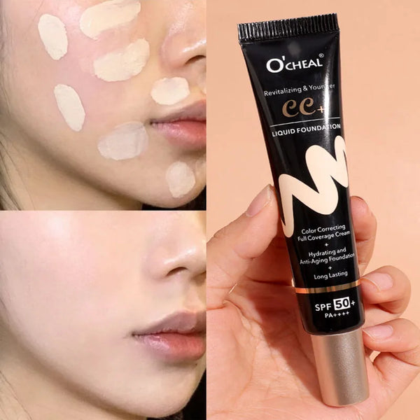 Matte BB Cream Liquid Foundation Waterproof Lasting Oil-Control Full Coverage Acne Spot Dark Circle Concealer Cream Face Makeup