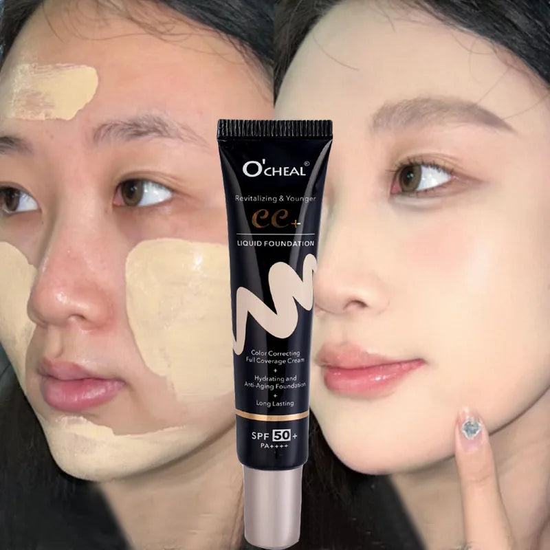 Matte BB Cream Liquid Foundation Waterproof Lasting Oil-Control Full Coverage Acne Spot Dark Circle Concealer Cream Face Makeup