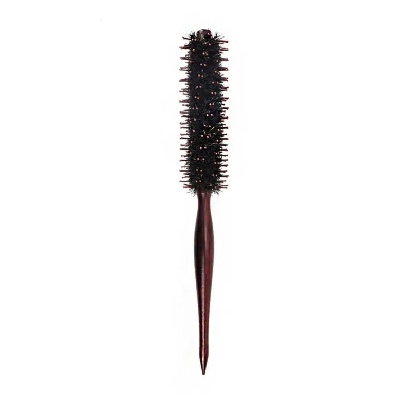 Anti Static Boar Bristle Hair Round Brush Blow Drying Brush Styling Hair Brush with Wooden Handle Hair Curly Comb Hair Brush