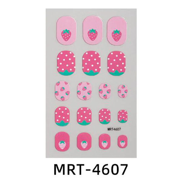 Girls Cute Nail Stickers Little Princess Children's Nail Wraps Tips Kids DIY Nail Art Decors Adhesive Cartoon Animal Fake Nails