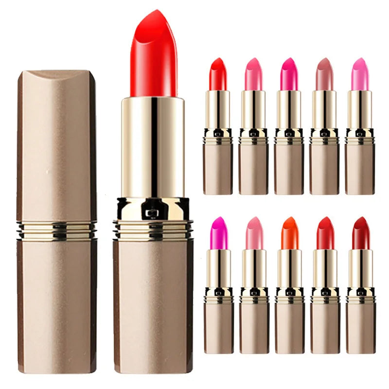 Pink Lipstick Waterproof Long Lasting Red Lipsticks Resistant Rose Lip Stick Velvet Lipstic Cosmetic Girl Women Makeup