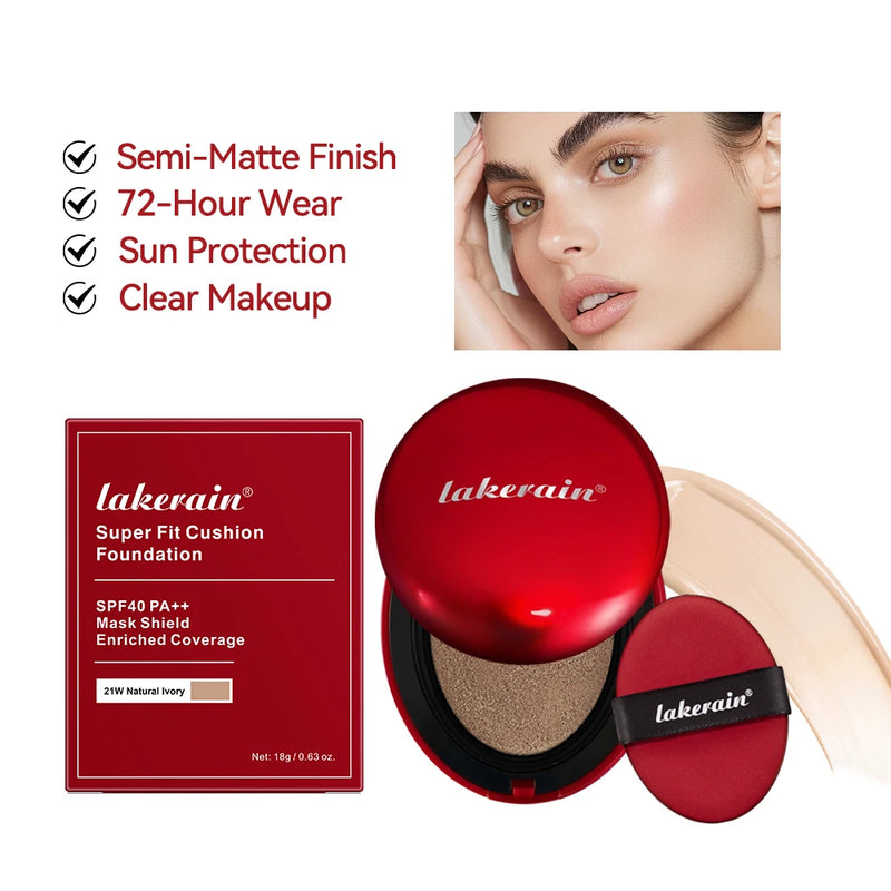 Sunscreen Cushion Foundation Waterproof Long-lasting Brighten Foundation Cream Women Base Makeup Face Korean Cosmetics