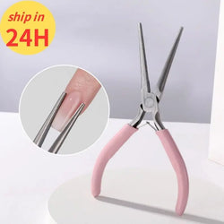 Acrylic Nails Pincher Quick Building Extension Tips Clips Manicure Tools Nail Shaping Tweezers C Curve Pinching Tool UV Gel Mold