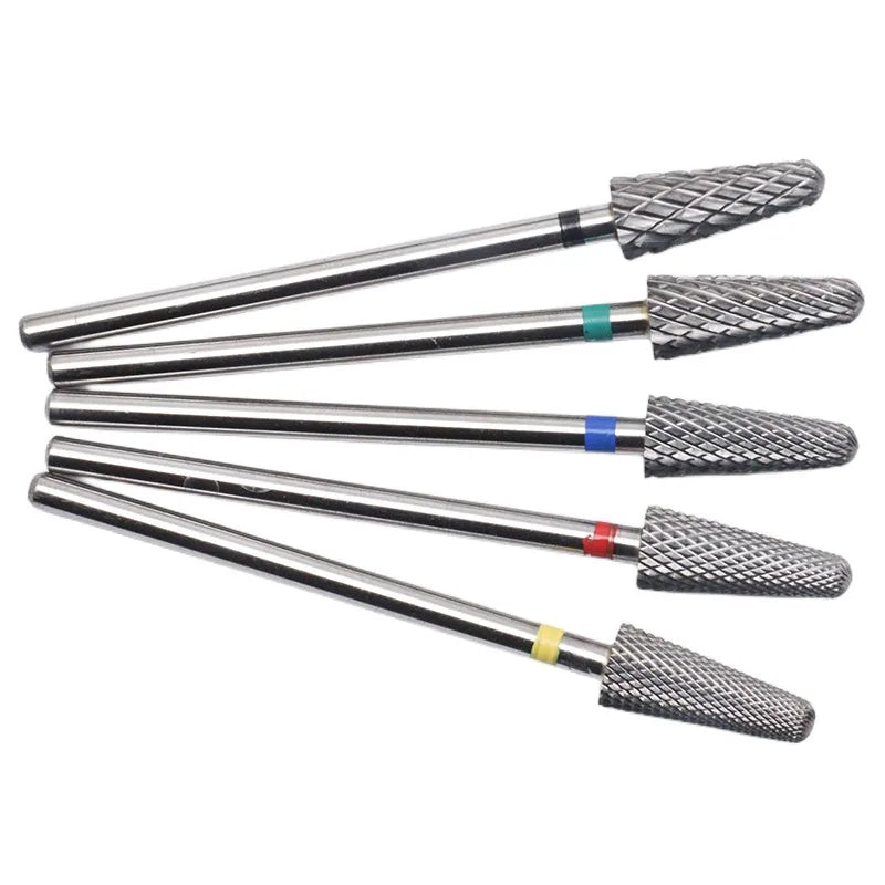 5mm Cone Carbide Nail Drill Bit 3/32" Milling Cutter For Manicure Rotary Burr Nail Bits Electric Drill Accessories Tool