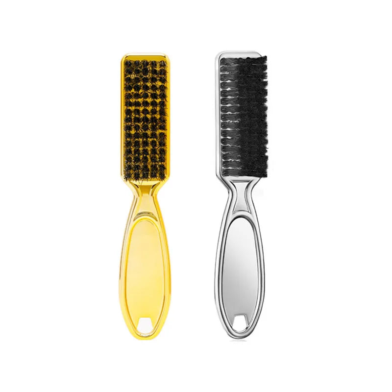 Plastic Handle Hairdressing Soft Hair Cleaning Brush Barber Neck Duster Broken Hair Remove Comb Hair Styling Tools Comb Gold