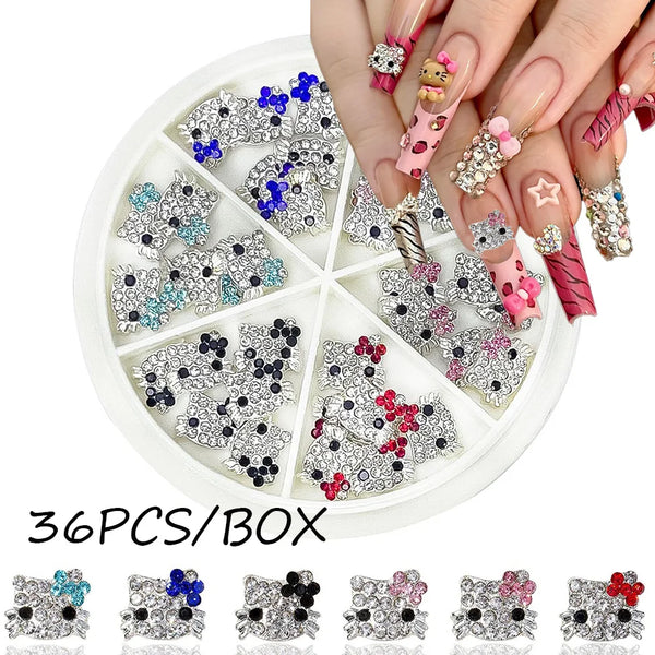 Cartoon Rhinestones Nail Art - Veerbeauty