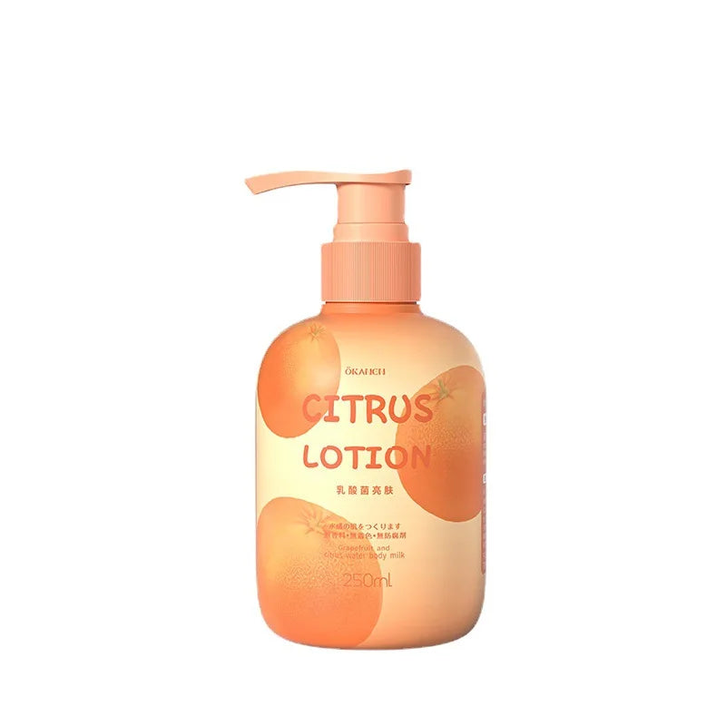 250ml  Citrus & Zhizhi Peach Watery Lactobacillus Softening and Moisturizing Skin Brightening Body Lotion skin care products