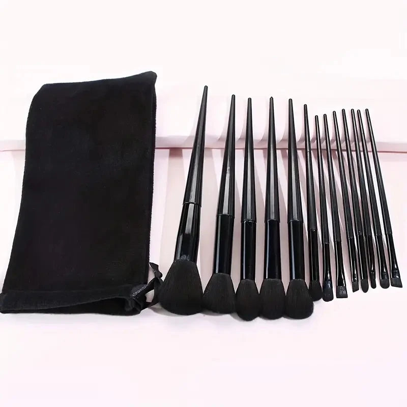 13PCS Black Makeup Brushes Set Powder Foundation Blush  Kabuki Blending Makeup Beauty Tools  Brochas Maquillaje for Cosmetics