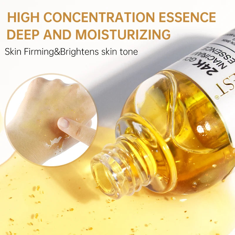 Niacinamide Serum Hyaluronic Acid for Face 24K Gold Serum Moisturizing Brighten Smoothing Facial Skin Care