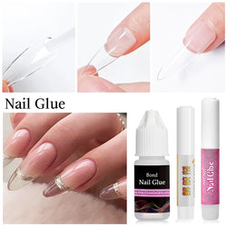 1/3PCS Fast Dry Nail Glue For 3D Rhinestone Decorations False Nail Tips Adhesive Acrylic Nails Art For Manicure Extension Tools