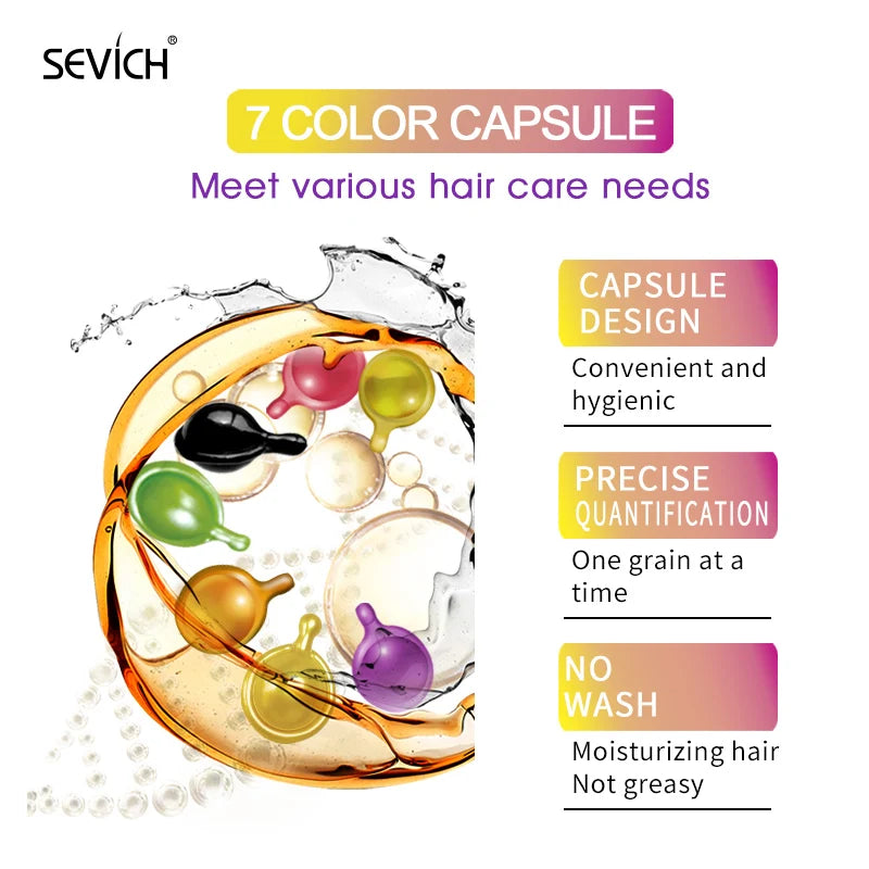 Sevich Mix Hair Vitamin Capsule 30pcs/bottle Keratin Repair Damaged Hair Complex Oil Moroccan Anti-hair Loss Products Hair Care