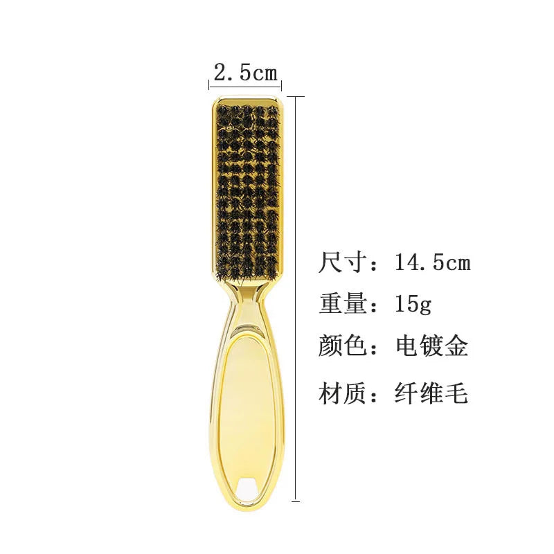 Plastic Handle Hairdressing Soft Hair Cleaning Brush Barber Neck Duster Broken Hair Remove Comb Hair Styling Tools Comb Gold