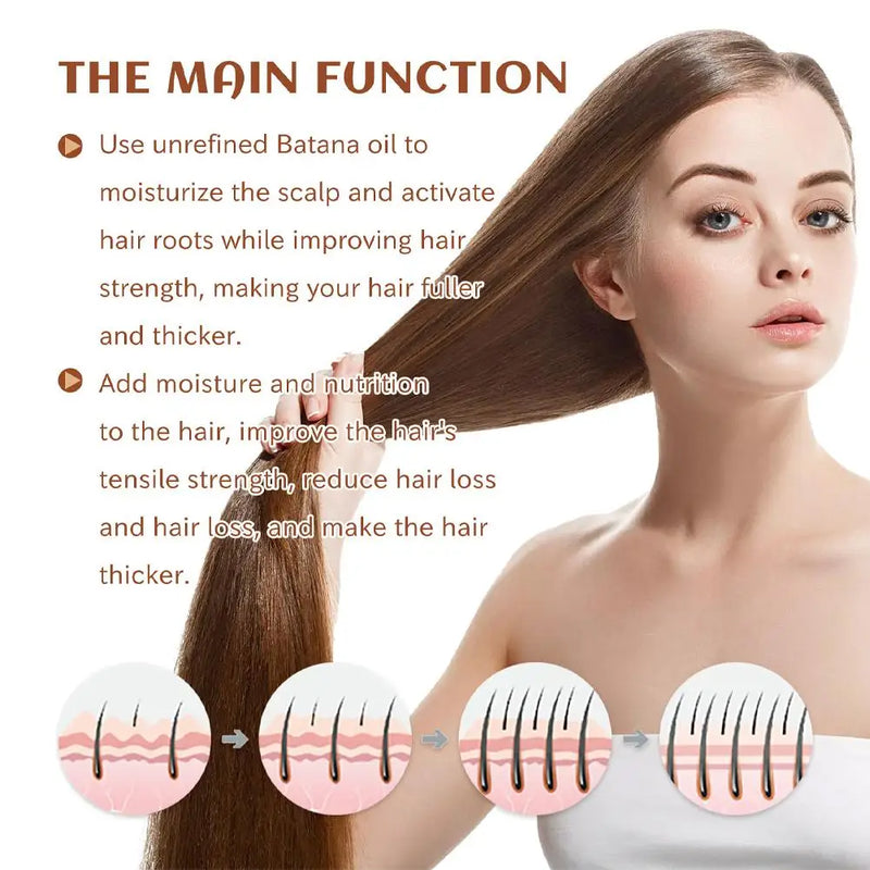 4pcs Organic Batana Oil for hair growth 100% Pure And Natural Batana Oil For Treating Hair Loss Anti-Breakage Hair Care