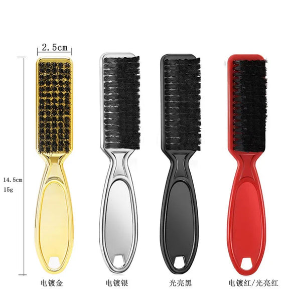 Plastic Handle Hairdressing Soft Hair Cleaning Brush Barber Neck Duster Broken Hair Remove Comb Hair Styling Tools Comb Gold