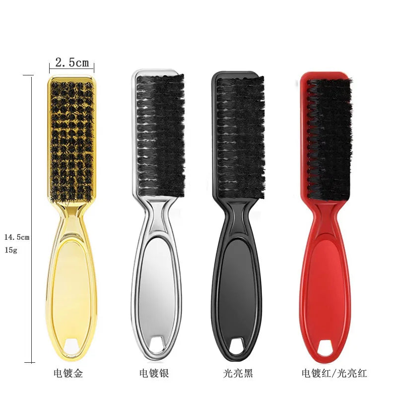 Plastic Handle Hairdressing Soft Hair Cleaning Brush Barber Neck Duster Broken Hair Remove Comb Hair Styling Tools Comb Gold