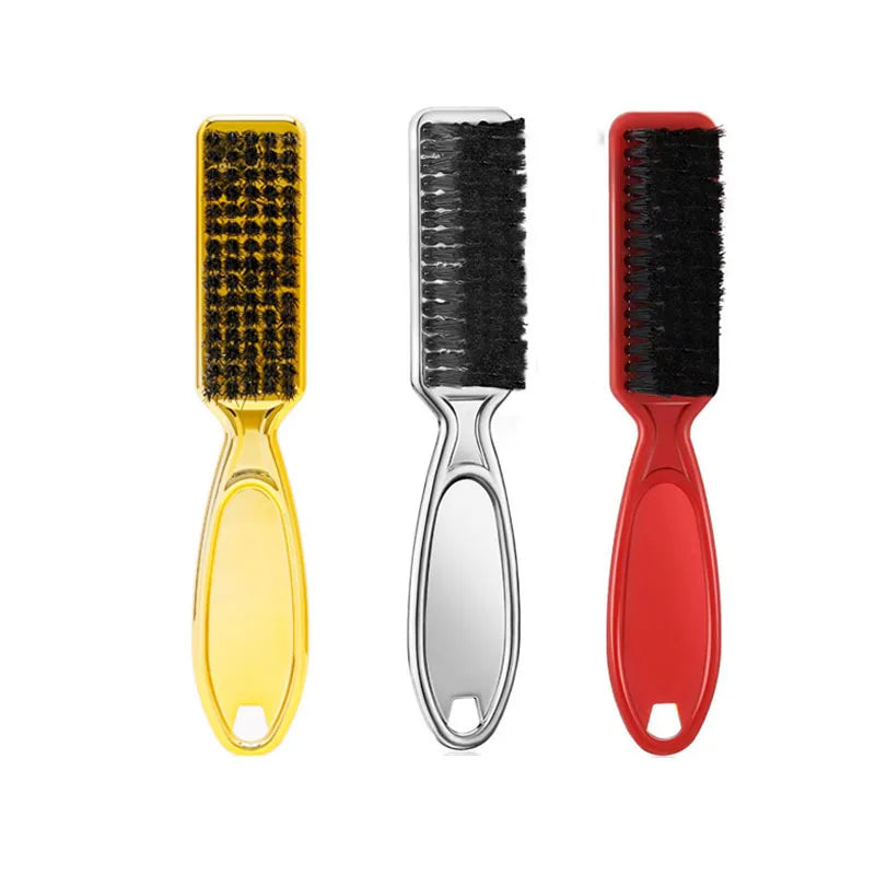 Plastic Handle Hairdressing Soft Hair Cleaning Brush Barber Neck Duster Broken Hair Remove Comb Hair Styling Tools Comb Gold