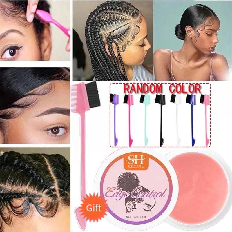 Chebe New Set African Traction Alopecia Treatment Crazy Hair Growth Oil Spray Edge Control Hair Styling Braiding Gel Wax Sevich