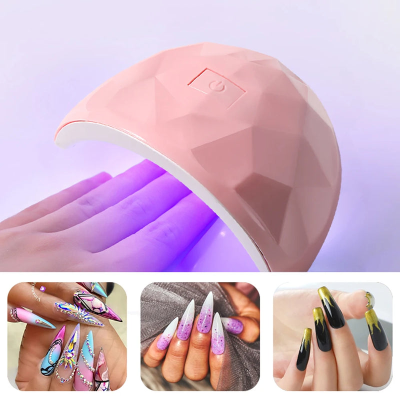 CNHIDS LED Nail Dryer Lamp For Nails 18 UV Lamp Beads Drying All Gel Polish USB Charge Professional Manicure Nail Lamp Equipment