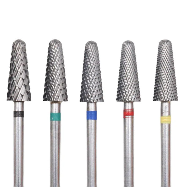 5mm Cone Carbide Nail Drill Bit 3/32" Milling Cutter For Manicure Rotary Burr Nail Bits Electric Drill Accessories Tool