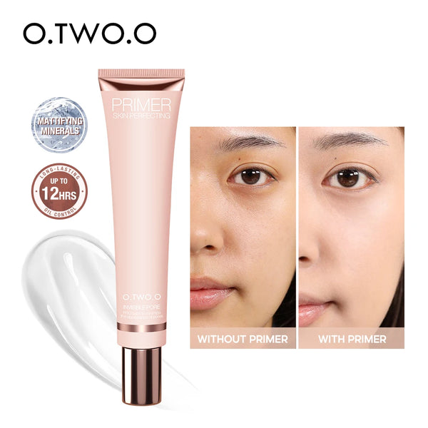 Wholesale O.TWO.O Makeup Base Face Primer Gel Invisible Pore Light Oil-Free Makeup Finish Not Cakey Foundation Primer Cosmetics