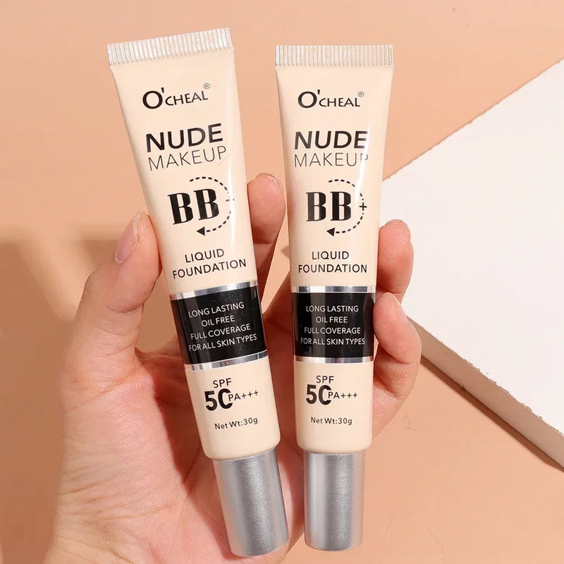 Oil Control Moisturizing BB Cream Makeup Waterproof Lasting Brightening Skin Foundation Cover Dark Circle Face Primer Concealer