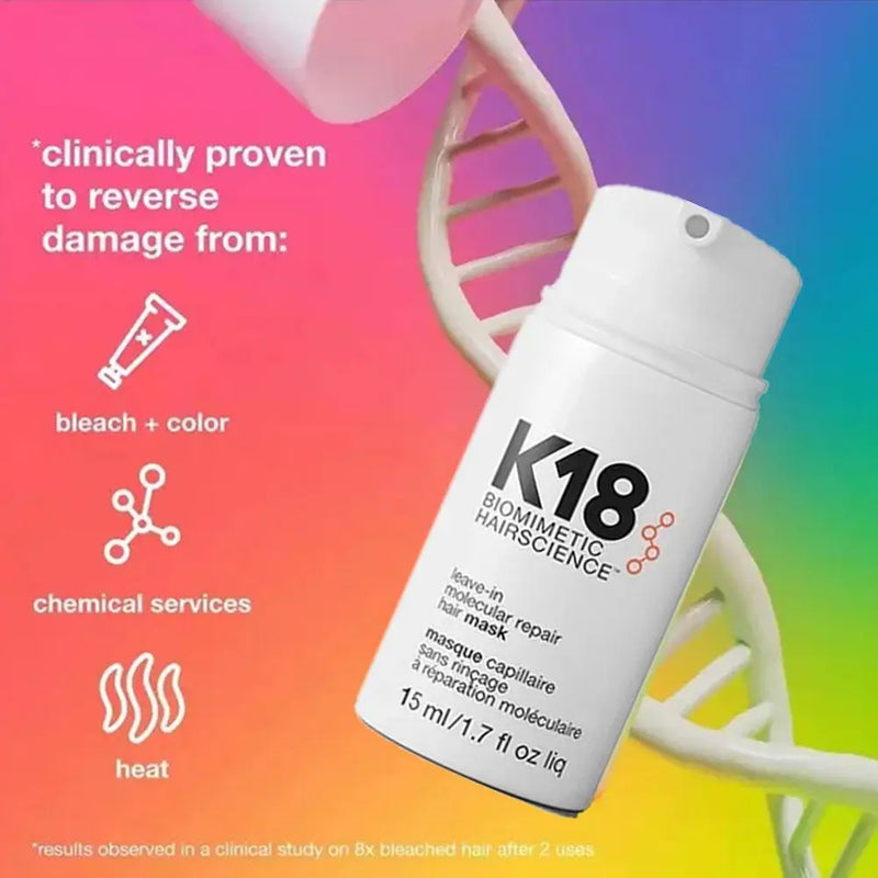 K18 Leave-In Molecular Repair Hair Mask Softens and Restores Damaged Hair Deep Keratin Treatment for Hair and Scalp Hair Care