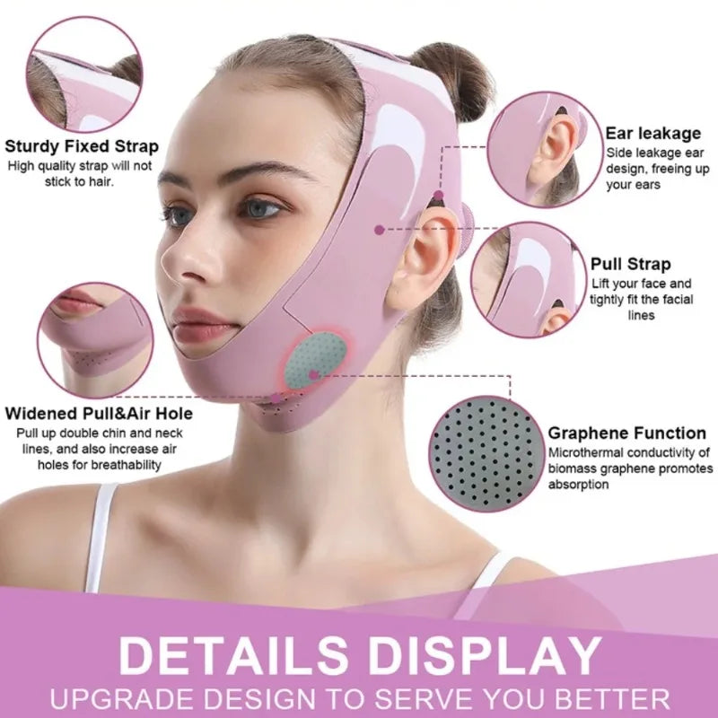 Graphene Face Slimming Bandage V-Line Face Shaper Facial Chin Cheek Lifting Belt Anti Wrinkle Face Lift Up Strap Skin Care Tools