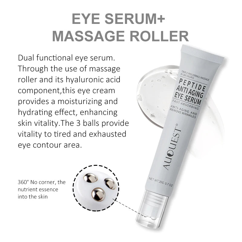 AUQUEST Peptide Eye Cream Bags Dark Circles Moisturizing Hydrating Serum Lifting Eye Skin Care Beauty