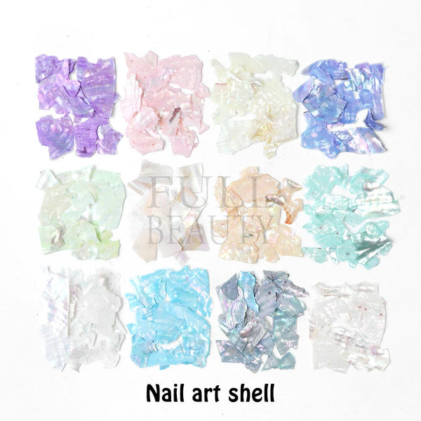 Abalone Shell For Nails Mother Of Pearl Nail Art Mica Slice Mermaid Glitter Flakes Summer Decoration Manicure Paillettes GLBH