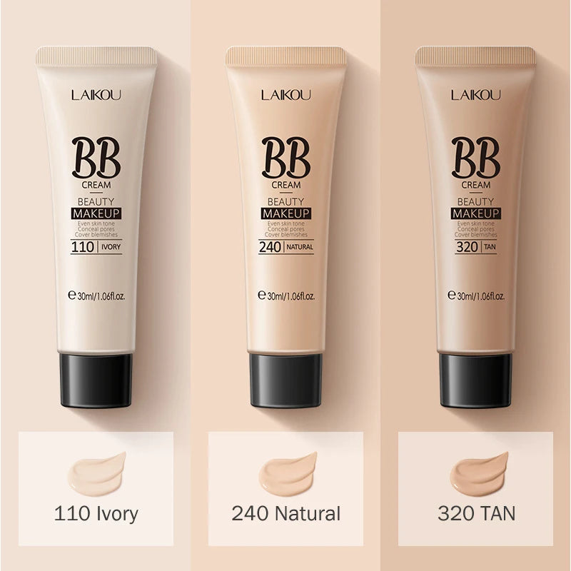 BB Cream Full Cover Face Base Liquid Foundation Makeup Waterproof Lasting Face Concealer Whitening Cream Korean Makeup Cosmetic