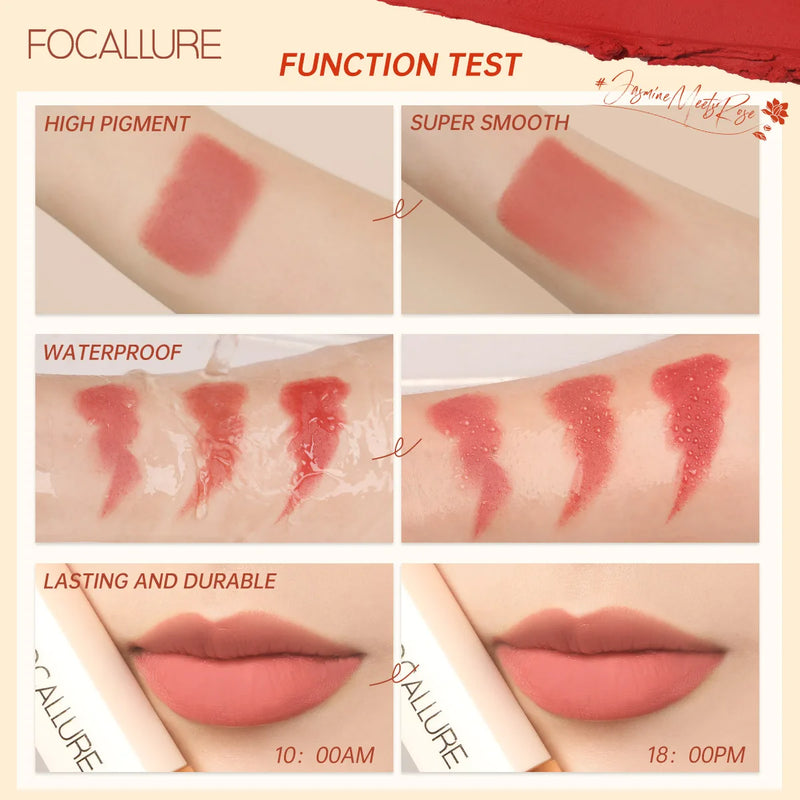 Wholesale FOCALLURE Natural Matte Lipstick Waterproof Smooth Moisturizing Lip Balm Lightweight Lip Glaze Makeup Cosmetics