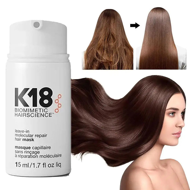 K18 Leave-In Molecular Repair Hair Mask Softens and Restores Damaged Hair Deep Keratin Treatment for Hair and Scalp Hair Care