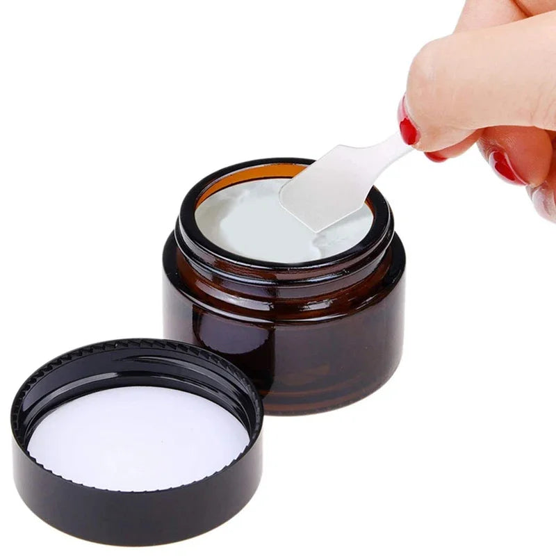 5g-100g Amber Round Glass Jars Pots With Inner Liners & Lids Vials For Lip Balm Lotion Cream Eye shadow Nail Powders Candle jar