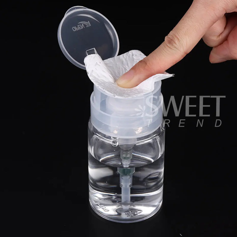 100 ml Nail Storage Refillable Bottles Empty Liquid Press Pump Dispenser Nail Art Polish Remover Cleaner Makeup Manicure Tools