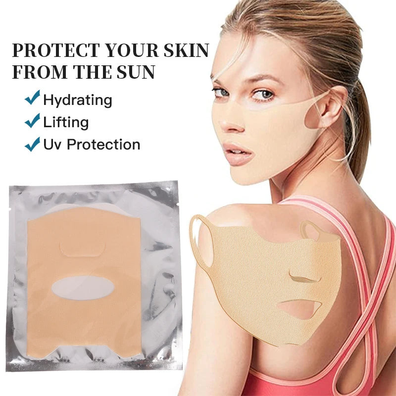 1/5pairs UV Face Patch Golf Sun Protection for Outdoor Activities Stickers Sunblock Gel Patches Moisturing Gel Eye Mask