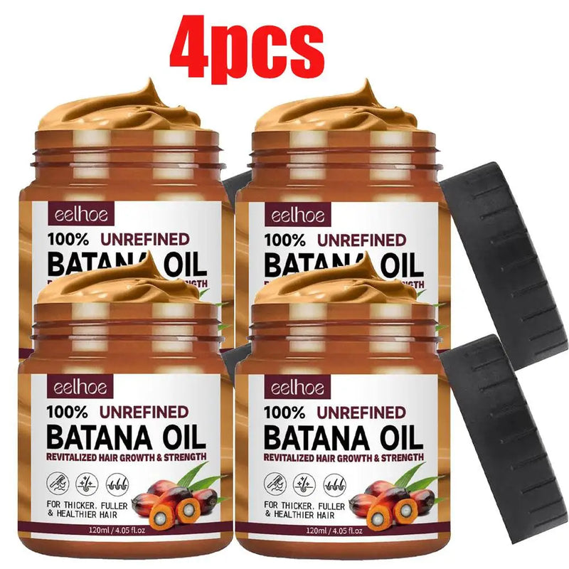 4pcs Organic Batana Oil for hair growth 100% Pure And Natural Batana Oil For Treating Hair Loss Anti-Breakage Hair Care