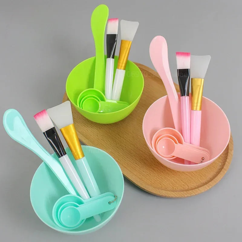 Facial Brush Mask Bowl Spoon Set Mask Brush Bar DIY Beauty Tools Mixing Tools Skin Care Makeup Supplies Woman Facial Tools